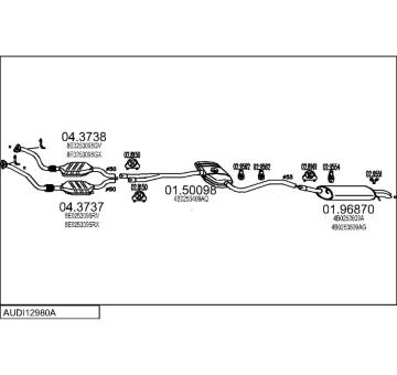 Výfukový systém MTS AUDI12980A008351