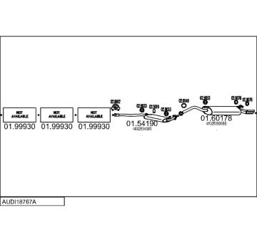 Výfukový systém MTS AUDI18767A009681
