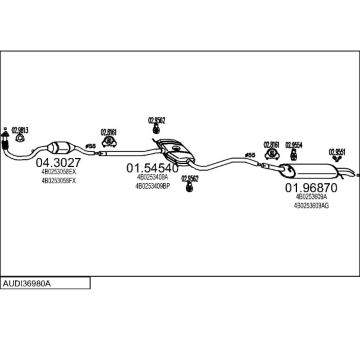 Výfukový systém MTS AUDI36980A008947