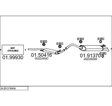 Výfukový systém MTS AUDI37980A003885