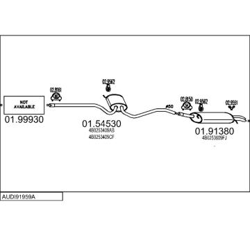 Výfukový systém MTS AUDI91959A016010