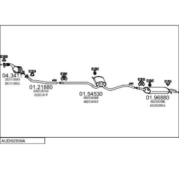 Výfukový systém MTS AUDI92959A015609