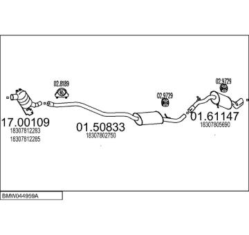 Výfukový systém MTS BMW044959A058256