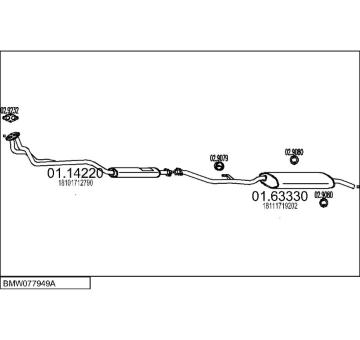 Výfukový systém MTS BMW077949A000024