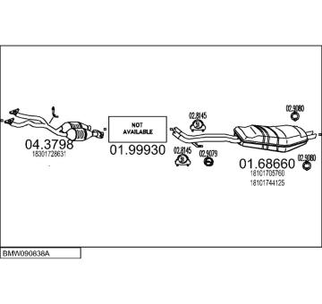 Výfukový systém MTS BMW090838A000242