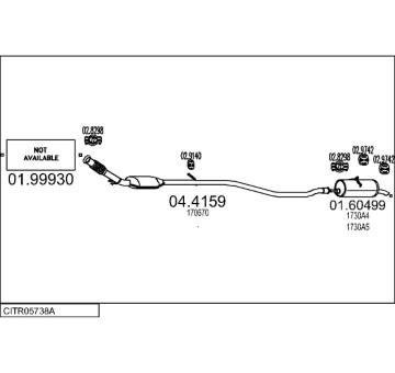Výfukový systém MTS CITR05738A018877