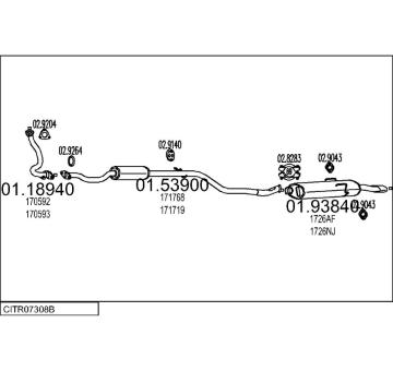 Výfukový systém MTS CITR07308B129851