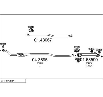 Výfukový systém MTS CITR07998A127404