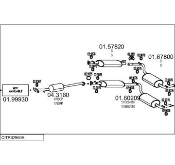 Výfukový systém MTS CITR32960A014401