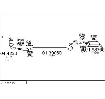Výfukový systém MTS CITR34149A016336
