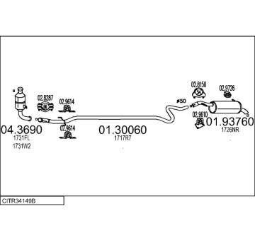 Výfukový systém MTS CITR34149B016336