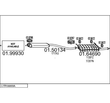 Výfukový systém MTS CITR58869A015602