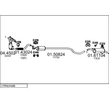 Výfukový systém MTS CITR82468B000434