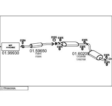 Výfukový systém MTS CITR86099A004053