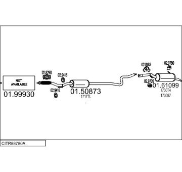 Výfukový systém MTS CITR88780A028199