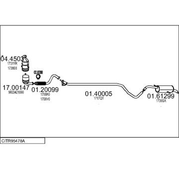 Výfukový systém MTS CITR95478A117927