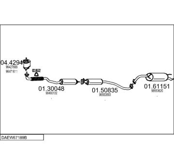 Výfukový systém MTS DAEW67189B017580