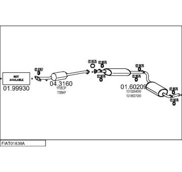 Výfukový systém MTS FIAT01838A010696
