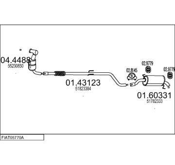 Výfukový systém MTS FIAT05770A009158