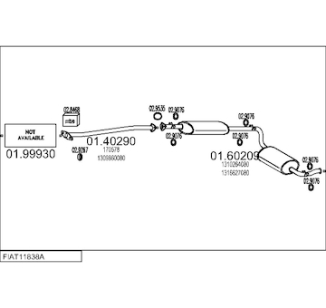 Výfukový systém MTS FIAT11838A010696
