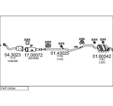 Výfukový systém MTS FIAT12930A016894