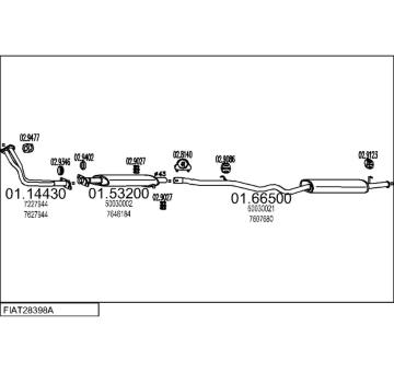 Výfukový systém MTS FIAT28398A058118