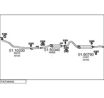 Výfukový systém MTS FIAT28940A007422