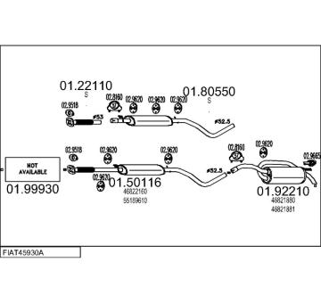 Výfukový systém MTS FIAT45930A016055