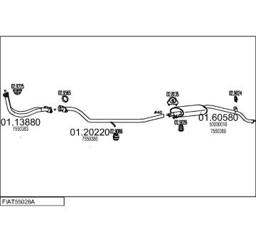 Výfukový systém MTS FIAT55028A002555
