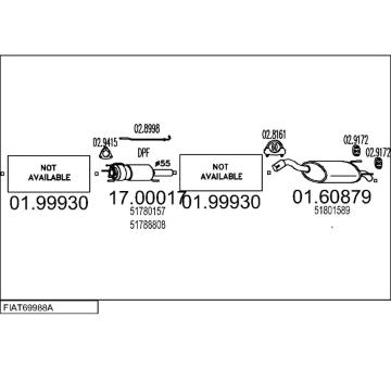Výfukový systém MTS FIAT69988A018905