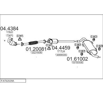 Výfukový systém MTS FIAT82029A019977
