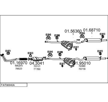 Výfukový systém MTS FIAT86940A003808