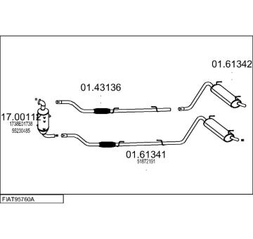 Výfukový systém MTS FIAT95760A001498