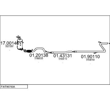 Výfukový systém MTS FIAT96760A115781