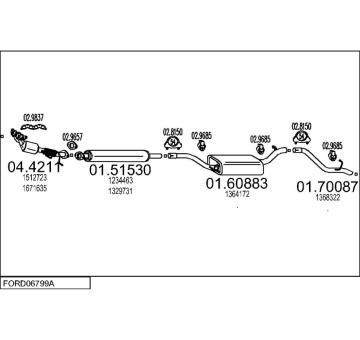Výfukový systém MTS FORD06799A017630