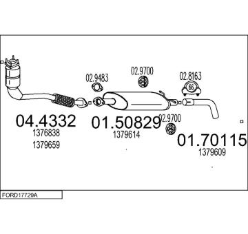 Výfukový systém MTS FORD17729A019599