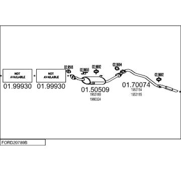 Výfukový systém MTS FORD20789B004533