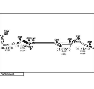 Výfukový systém MTS FORD24089A022529