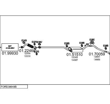 Výfukový systém MTS FORD38648B010304