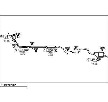 Výfukový systém MTS FORD42708A019773
