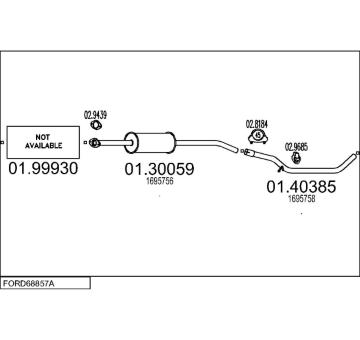 Výfukový systém MTS FORD68857A000060