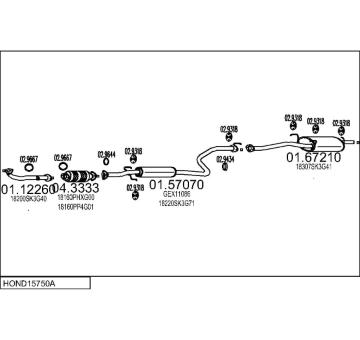Výfukový systém MTS HOND15750A004278