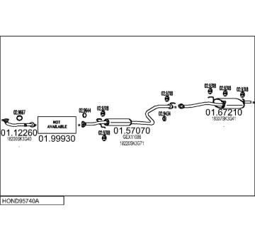 Výfukový systém MTS HOND95740A004278
