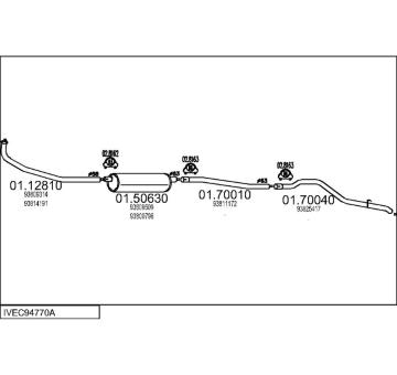 Výfukový systém MTS IVEC94770A034079