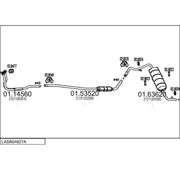 Výfukový systém MTS LADA04827A003063