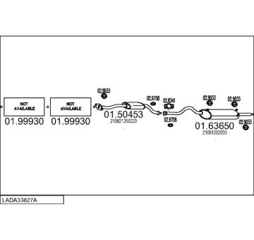 Výfukový systém MTS LADA33827A003060