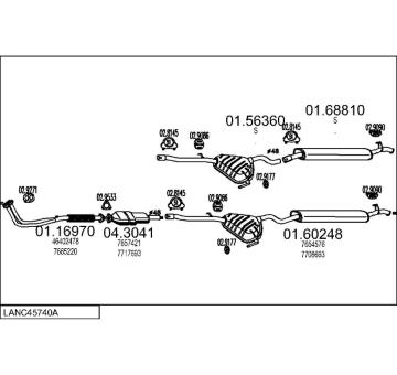 Výfukový systém MTS LANC45740A002696