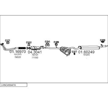 Výfukový systém MTS LANC49847A003833