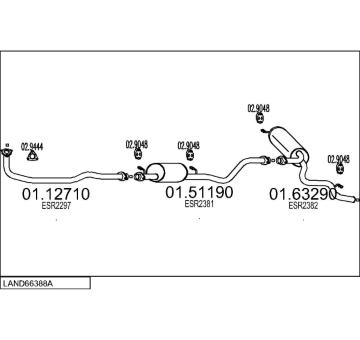 Výfukový systém MTS LAND66388A005337