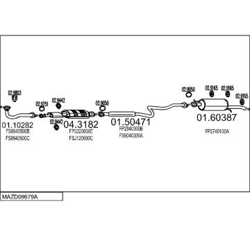 Výfukový systém MTS MAZD09679A008371